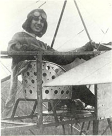 Harriet smiling before a flight