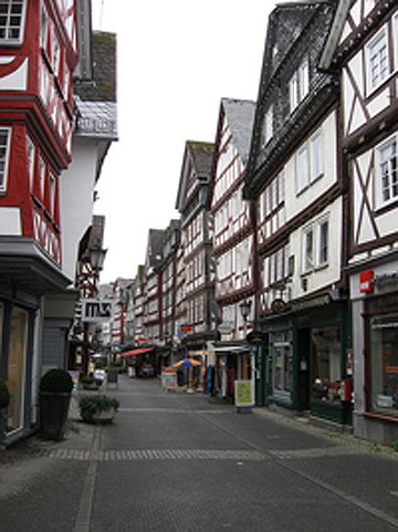 View of a small German street