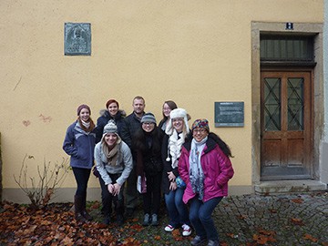 Faculty and students during study travel in Germany