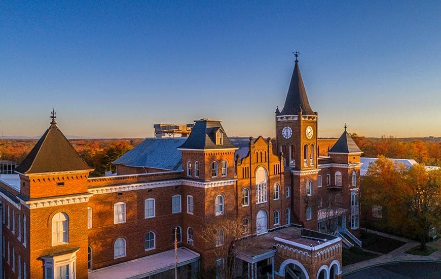 aerial view Wilson hall