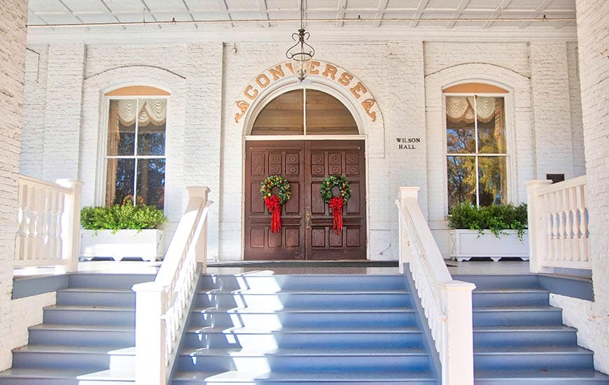 front steps of Wilson Hall