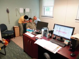 Susan Ledford and Lindsay Eller conduct research