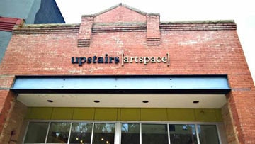 Exterior shot of Upstairs Artspace