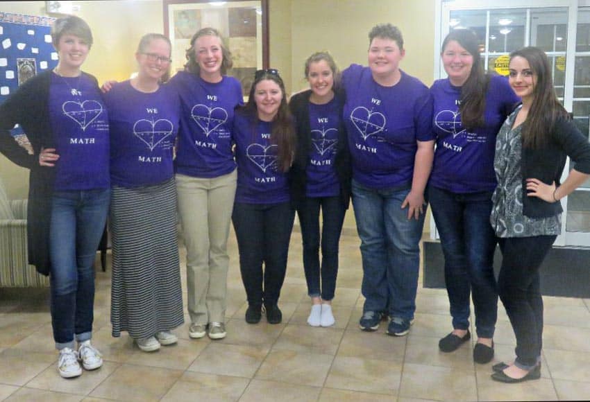 Jessica Williams and students at Math Conference