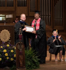 William Marcus Morris receives the Lovett Promising School Leader Award