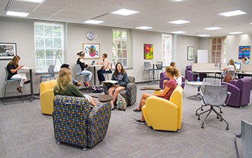 mickel library renovated area