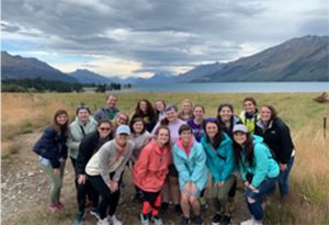 Group photo of students in New Zealand