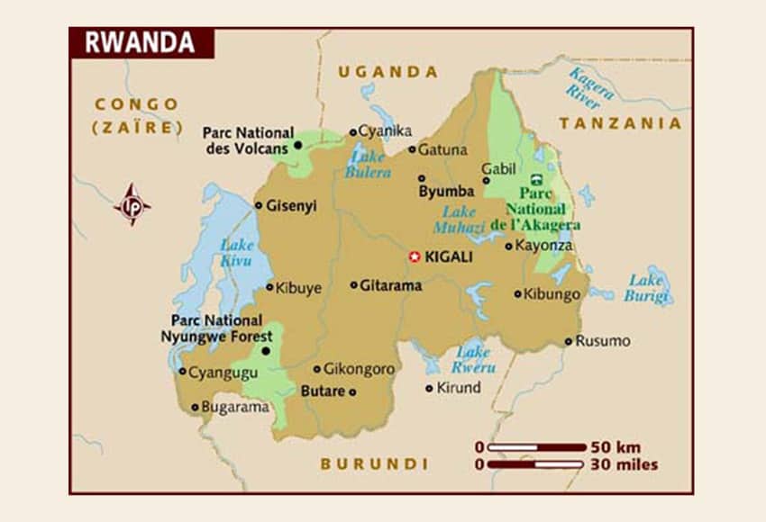 Map of Rwanda