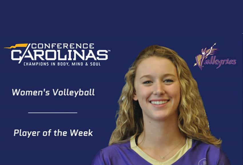 Sophomore Selected As Conference Carolinas Volleyball