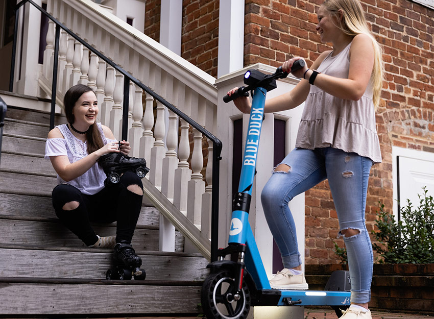 Converse first-gen students blue duck scooters