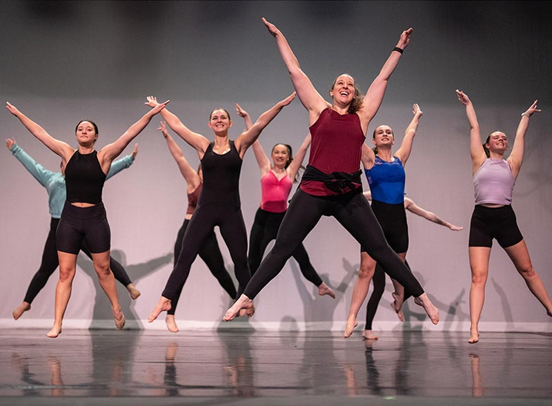 Converse dance students perform on stage