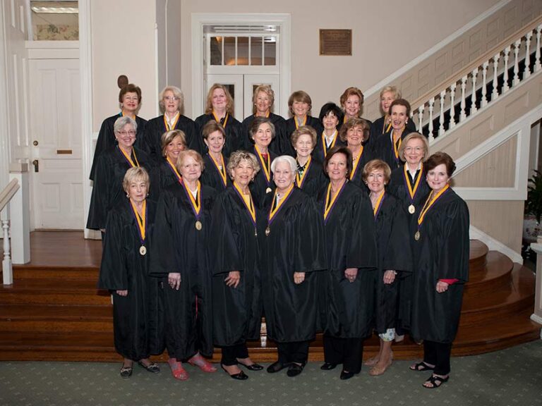 The Golden Club Class of 1965 stands in Wilson Hall at the 2015 Converse Reunion