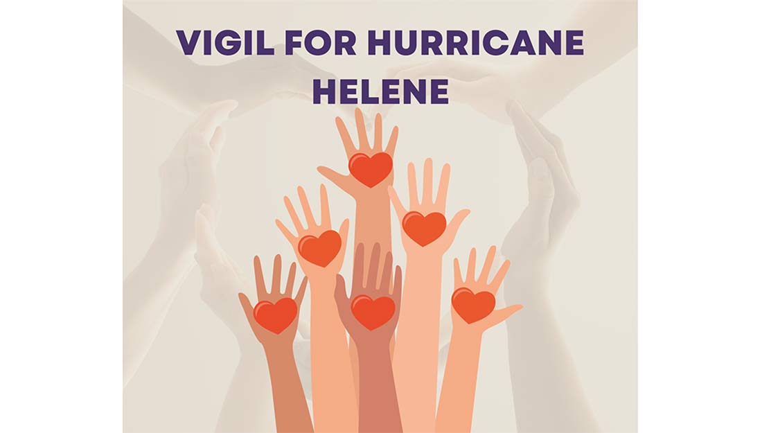 A graphic of raised hands with hearts in the center of the palms.