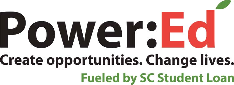 Power:Ed logo reads Create opportunities, change lives, fueled by SC Student Loan