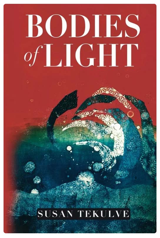 Book coverof Bodies of Light with abstract art written by Susan Tekulve