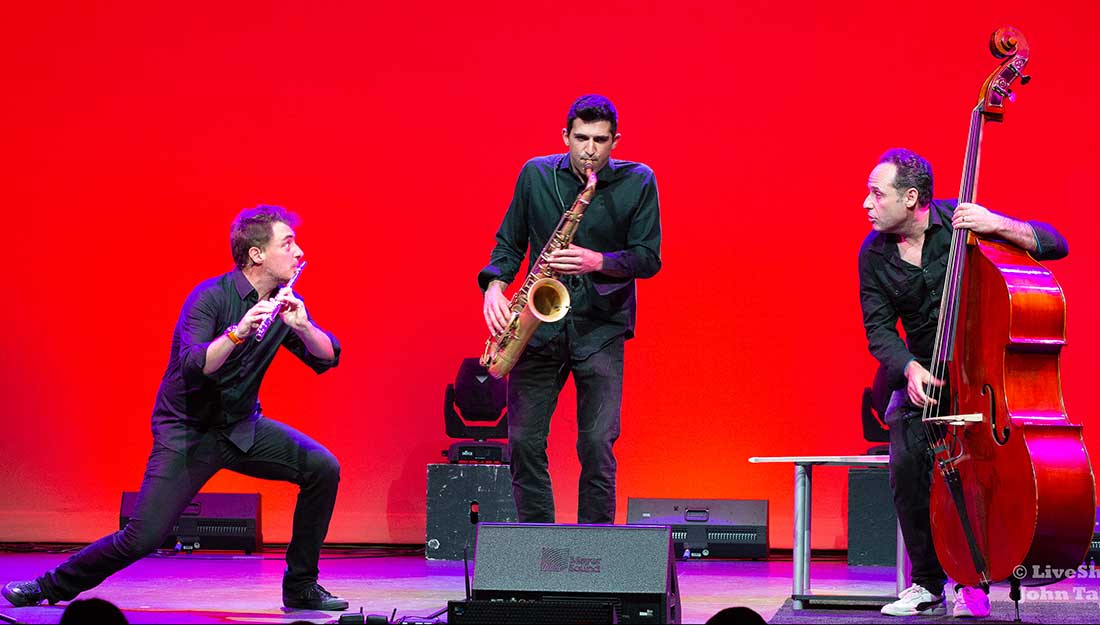 Image of Project Trio performing on stage.