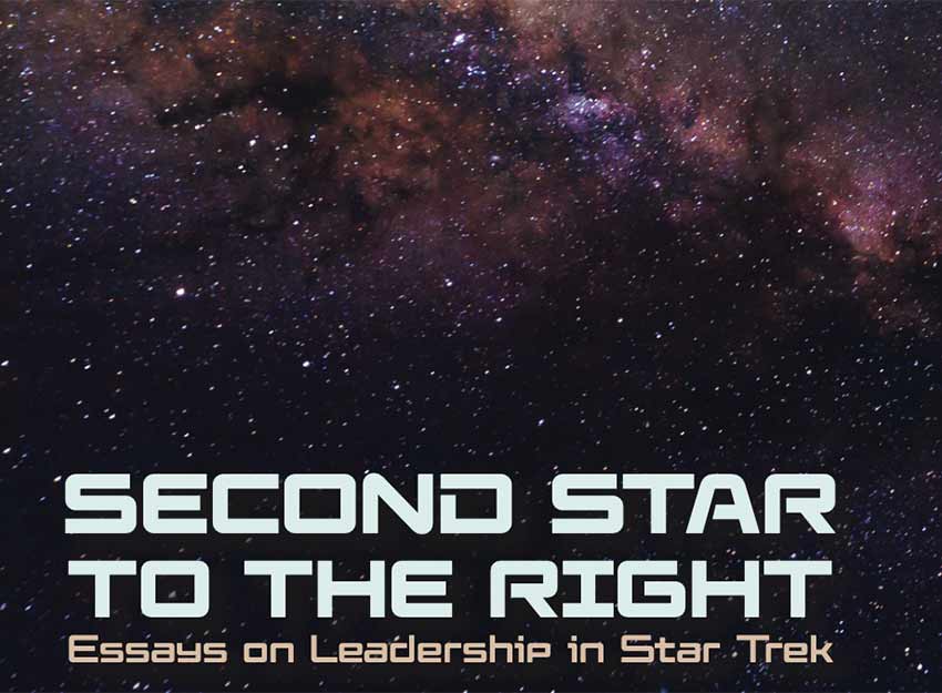 Book cover of the galaxy with text "Second Star to the Right".