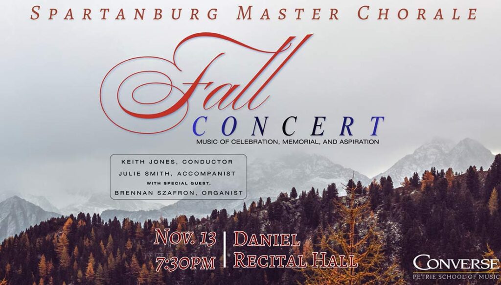 View of misty mountains on a rainy fall day