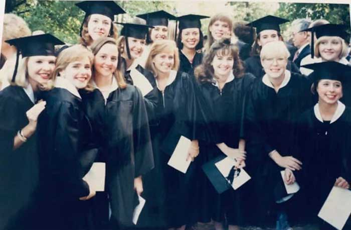 Class of 1992 Converse graduates at their commencement.