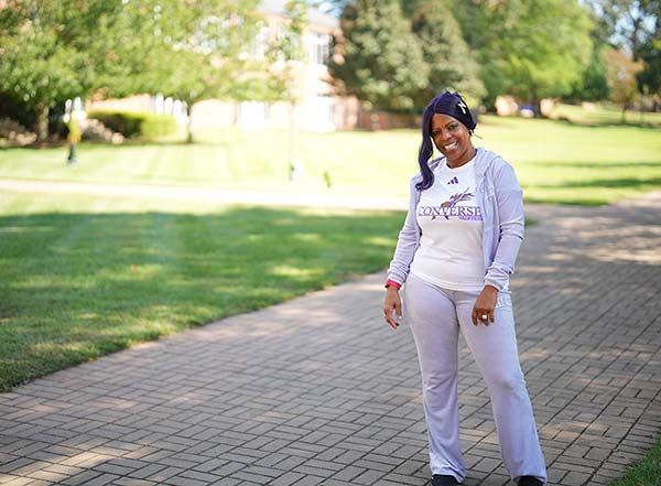 Outdoor portrait of Gwen Fuller smiling