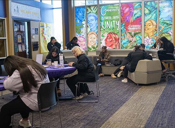 Converse students work on various volunteer projects on campus during MLK Jr Day of Service 2026.