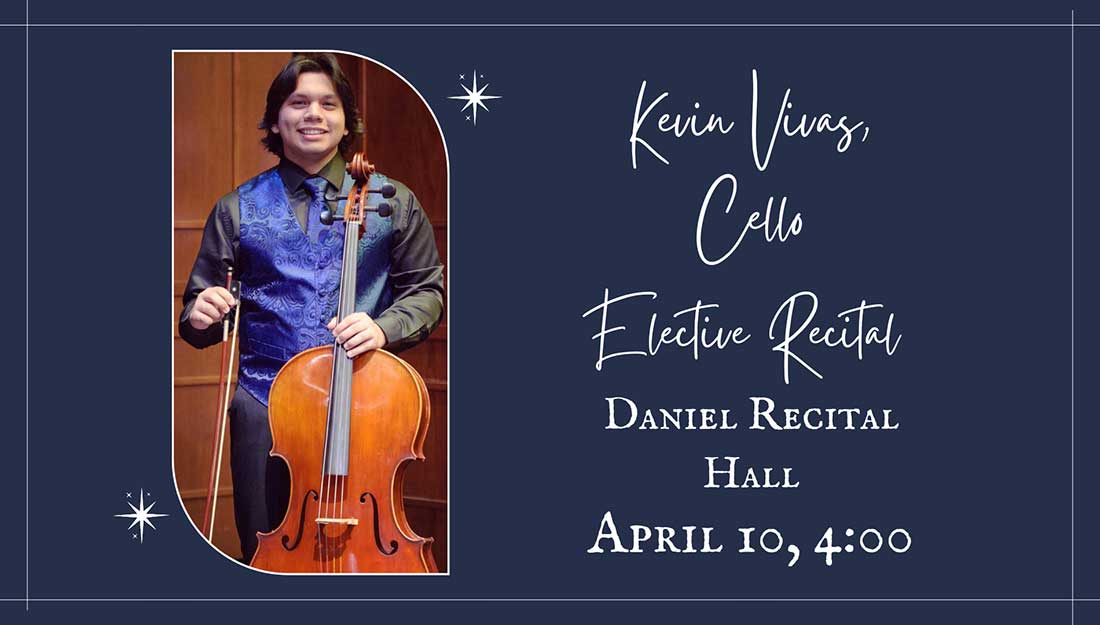 Image of Kevin holding a cello.