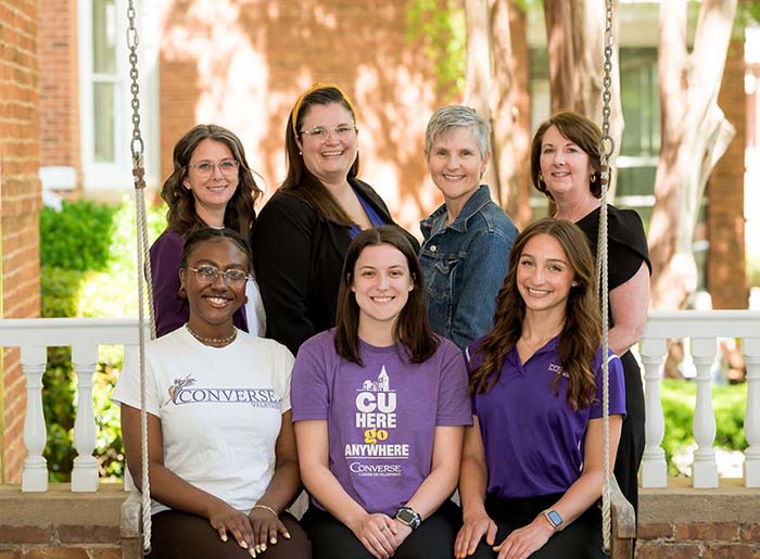 The Converse Career Development team with current Converse students.