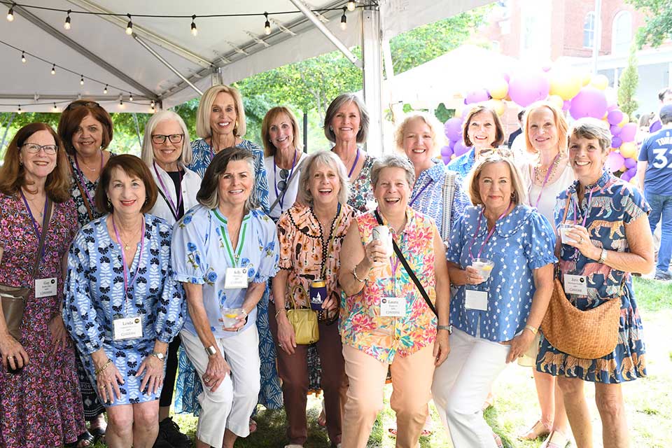 Converse alumni at the BBQ