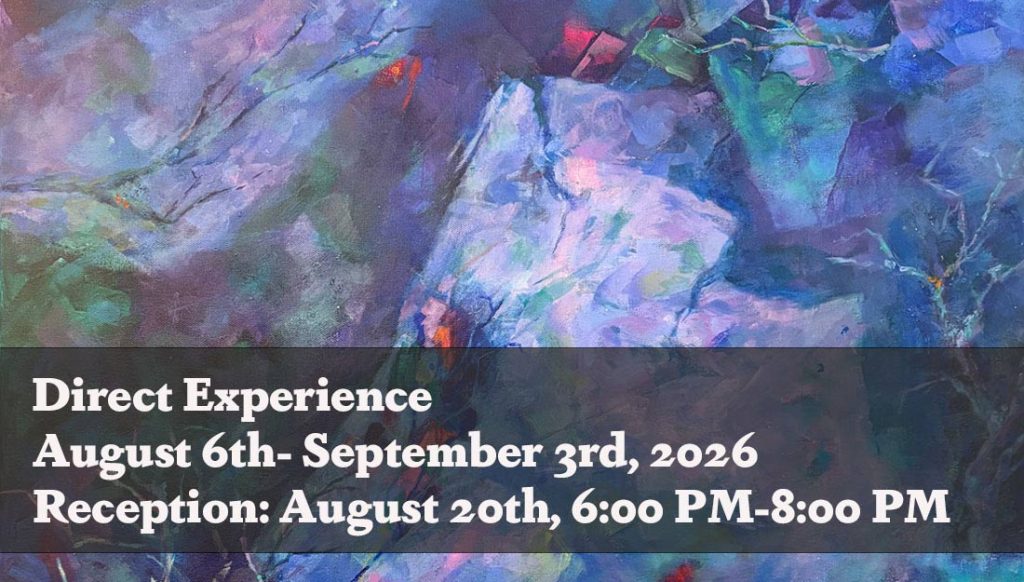 The text "Direct Experience, August 6 - September 3, 2026. The reception will be held on August 20, 2026, from 6:00 PM-8:00 PM.