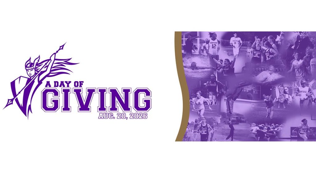 Collage of student athletes with the text "Day of giving, August 20, 2026."