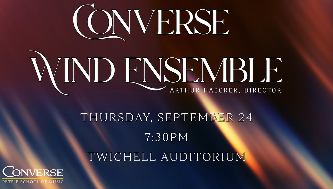 Text "Converse WInd Ensemble, September 24, 2026."