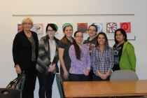 Senior art therapy interns with Dr. Geri Hurlburt, director