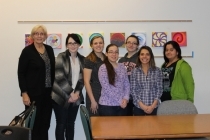 Senior art therapy interns with Dr. Geri Hurlburt, director 